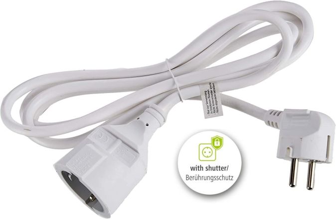 Vivanco Schuko Verlängerungskabel 2m EU Schukostecker