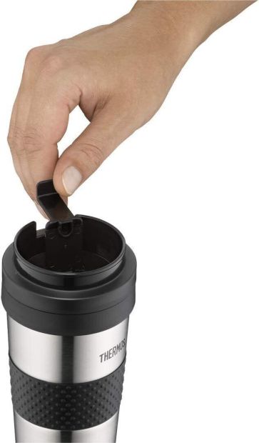 THERMOS Thermobecher Isolierbecher Travel Mug Kaffeebecher 420ml Edelstahl THERMOS Thermobecher Isolierbecher Travel Mug Kaffeebecher 420ml Edelstahl