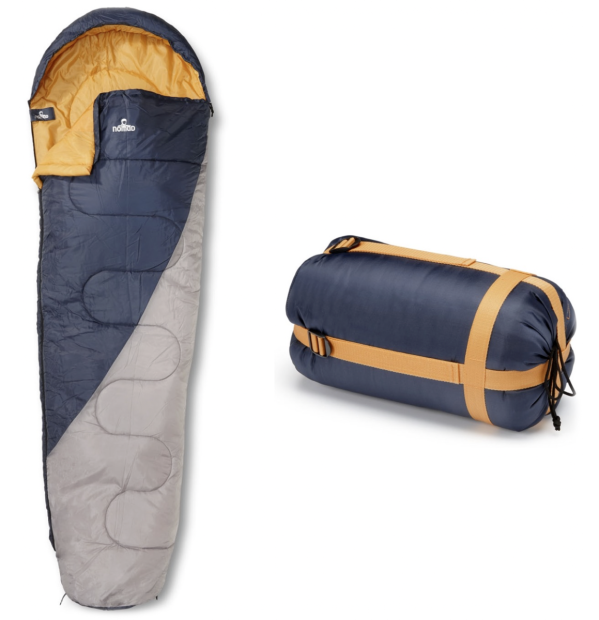 NOMAD Schlafsack Outdoor XXL Mumie Freizeit Blau-Orange