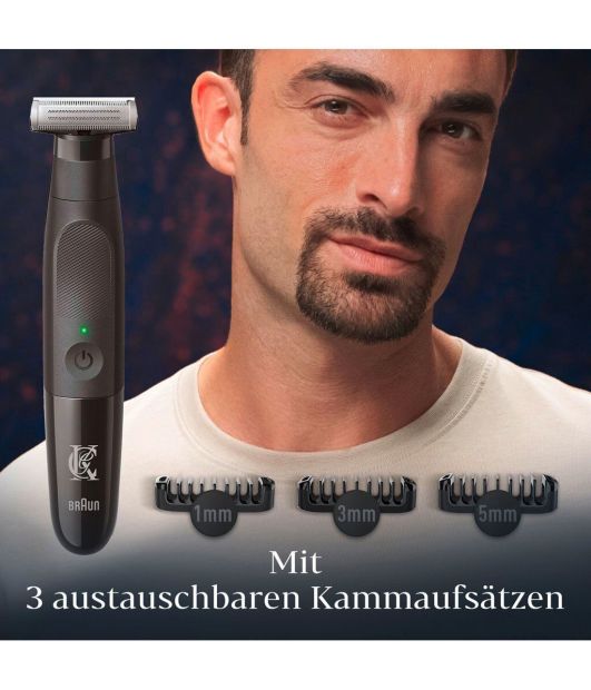 King C. Gillette Style Master Bart Trimmer mit 1 4D-Klinge 3 Kammaufsätze 