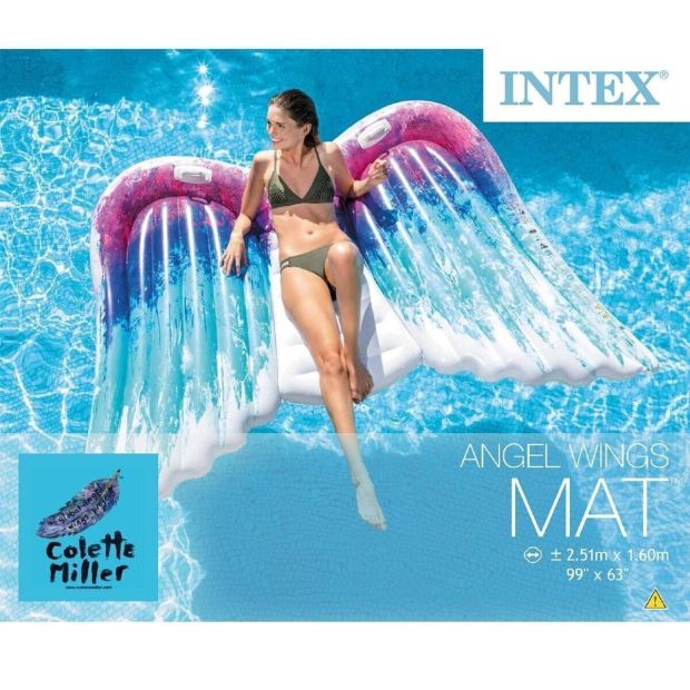 INTEX Luftmatratze Engelsflügel XXL Schwimmliege Badeinsel Wasserliege