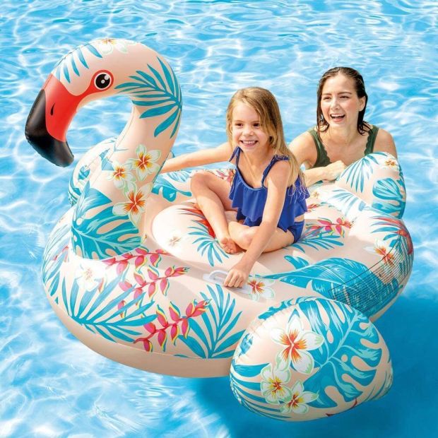 Intex Luftmatratze Aufblasbarer XXL Flamingo Schwimmtier Wasserliege
