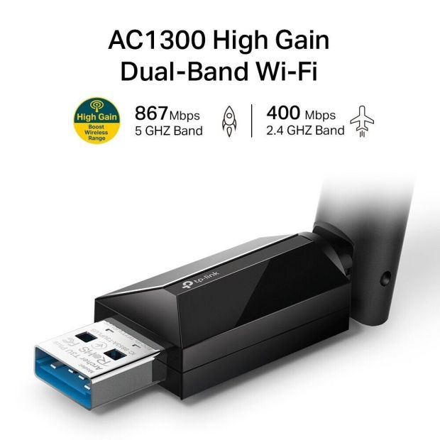TP LINK Archer T3U Plus AC1300 WLAN Stick Dual Band