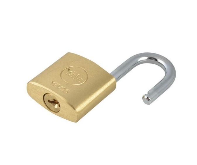 YALE Vorhängeschloss Messing 25mm Hangschloss + 3 Schlüssel