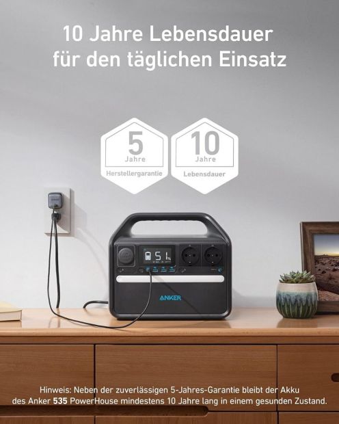 Anker 535 Kompakte Powerstation 500W Tragbar Notstromaggregat