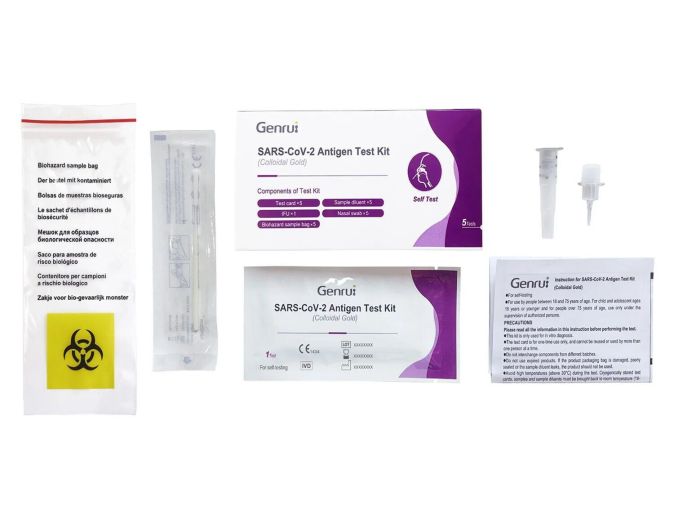Genrui Corona Schnelltest Selbsttest Covid-19 Antigen [5 Stück]
