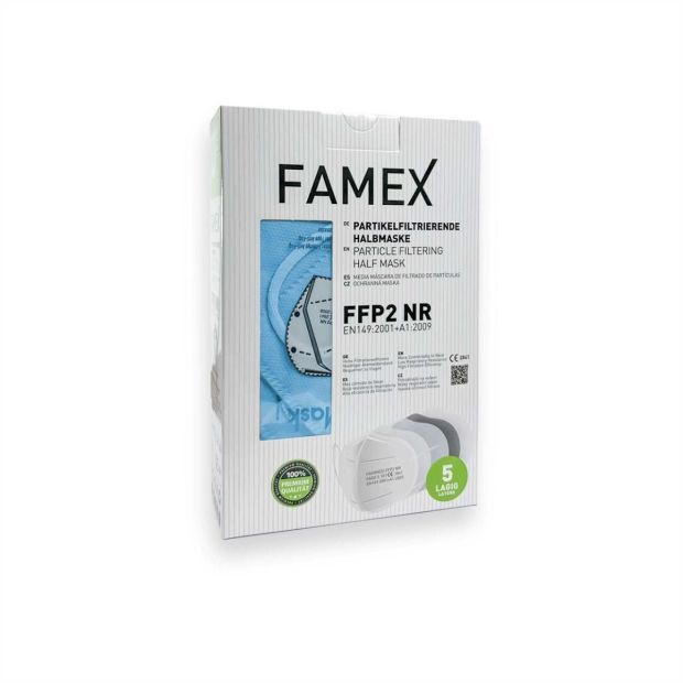 10x FFP2 Maske Famex Atemschutzmaske Mundschutz Masken Blau