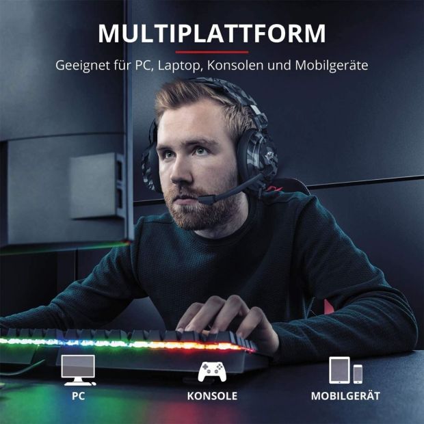 Trust Gaming Headset GXT 433K mit Mikrofon- Pylo Kabelgebundene Kopfhörer