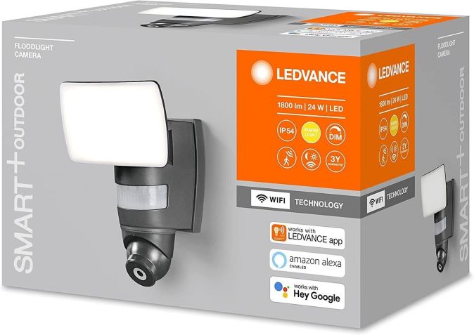 LEDVANCE LED Smart WiFi Außenleuchte mit Kamera Bewegungsmelder