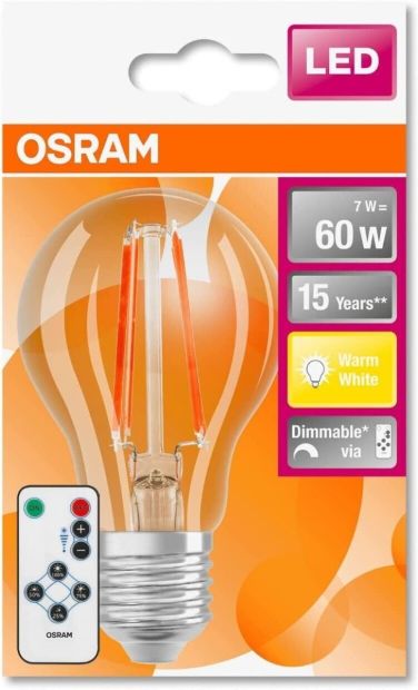 OSRAM E27 LED Leuchtmittel Lampe Dimmbar per Fernbedienung  60W Warmweiß 