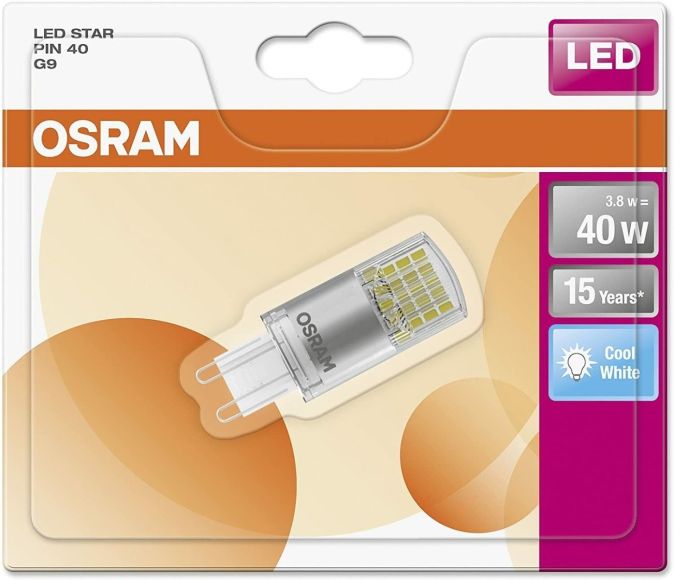 OSRAM LED G9 Glühbirne 40W Leuchtmittel Lampe Kaltweiß Licht OSRAM LED G9 Glühbirne 40W Leuchtmittel Lampe Kaltweiß Licht