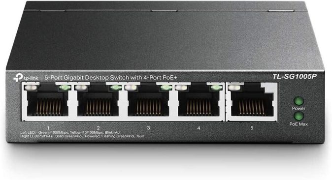 TP-Link TL-SG1005P 5-Port Gigabit PoE Switch mit 4 PoE+ Ports [B-WARE]