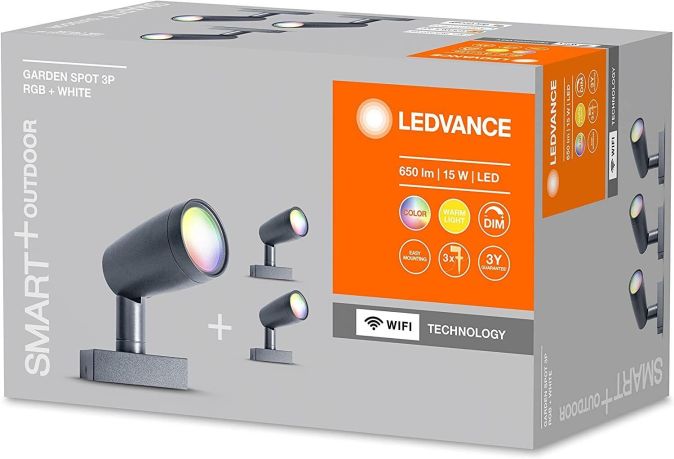 Ledvance LED Smart+ Gartenleuchte Außenleuchte Dimmbar 3 Spot Wifi RGB Ledvance LED Smart+ Gartenleuchte Außenleuchte Dimmbar 3 Spot Wifi RGB