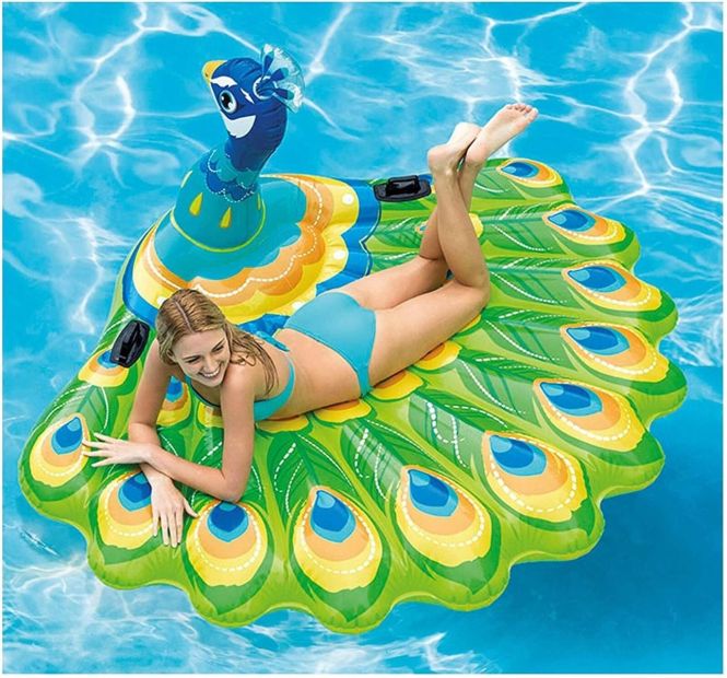 Intex Pool Luftmatratze XXL Aufblasbare Badeinsel +Griff Wasserliege Intex Pool Luftmatratze XXL Aufblasbare Badeinsel +Griff Wasserliege