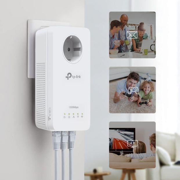 TP-LINK TL-WPA8631P AV1300 Powerline Adapter Kit Dualband Steckdose WLAN [B-WARE]