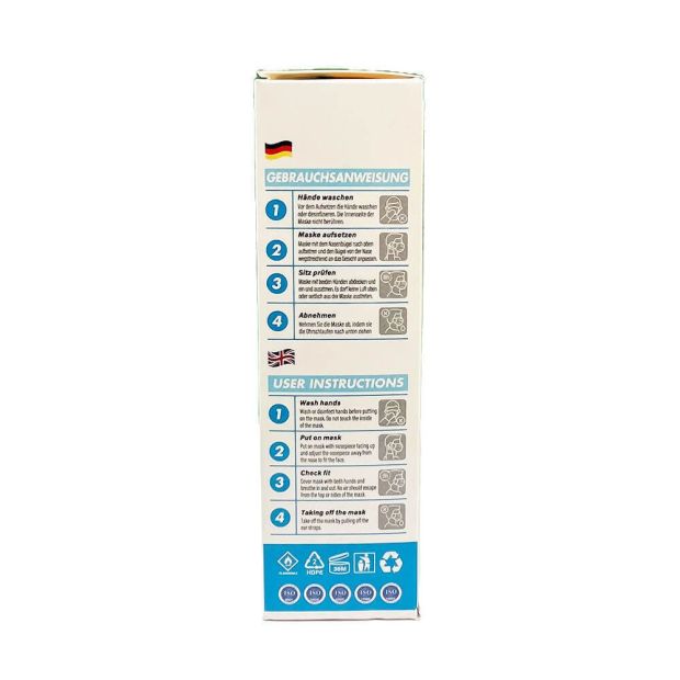 10x FFP2 Maske Famex Atemschutzmaske Mundschutz Masken Blau