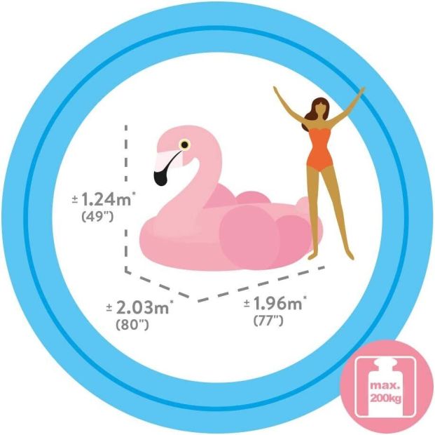 INTEX Mega Schwimmtier Flamingo XXL Schwimmliege Badeinsel Rosa INTEX Mega Schwimmtier Flamingo XXL Schwimmliege Badeinsel Rosa