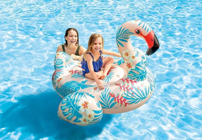 Intex Luftmatratze Aufblasbarer XXL Flamingo Schwimmtier Wasserliege