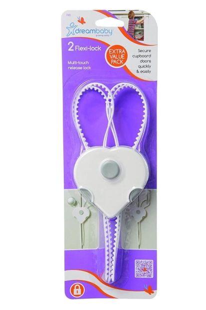 Dreambaby G185 Kindersicherung für Schränke Schublade Schrankschloss Baby (2er) Dreambaby G185 Kindersicherung für Schränke Schublade Schrankschloss Baby (2er)
