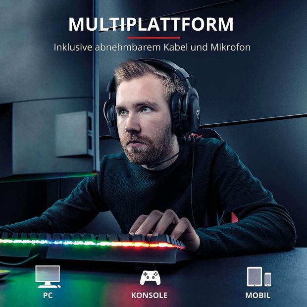 Trust Gaming Headset GXT 414 mit Mikrofon -Kopfhörer mit Einstellbarer Kopfbügel
