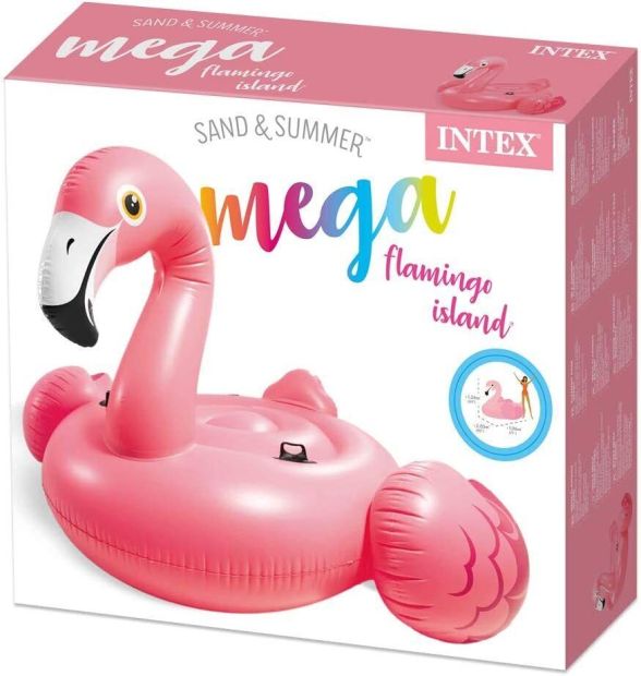 INTEX Mega Schwimmtier Flamingo XXL Schwimmliege Badeinsel Rosa INTEX Mega Schwimmtier Flamingo XXL Schwimmliege Badeinsel Rosa