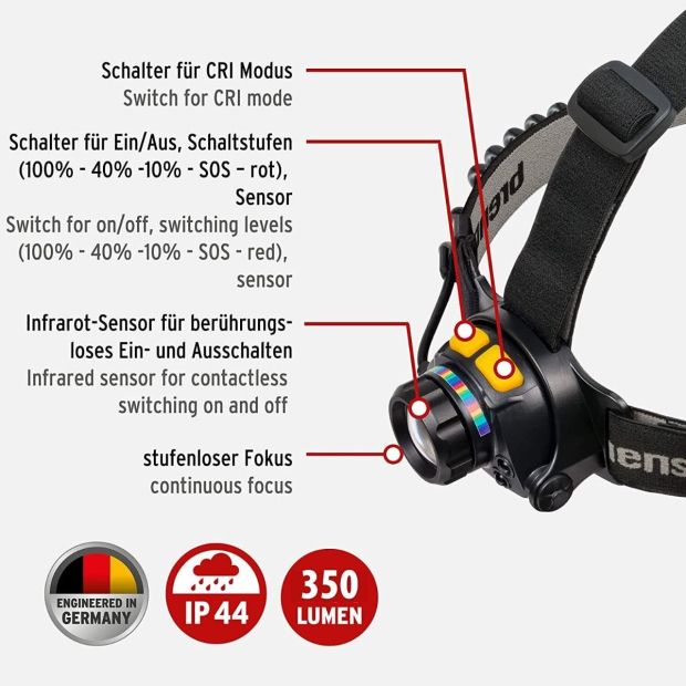 Brennenstuhl LuxPremium LED Akku CRI Stirnlampe Kopflampe Brennenstuhl LuxPremium LED Akku CRI Stirnlampe Kopflampe