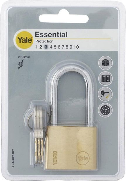 Yale® Vorhängeschloss 40mm Vorhangschloss Bügelschloss Yale® Vorhängeschloss 40mm Vorhangschloss Bügelschloss