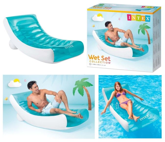 INTEX Rockin Lounge XXL Luftmatratze Pool Liege Schwimmsessel 188x99 cm INTEX Rockin Lounge XXL Luftmatratze Pool Liege Schwimmsessel 188x99 cm