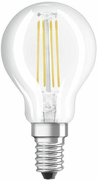 OSRAM Filament LED Lampe mit E14 Sockel Tropfenform Kaltweiß 40-W-Glühbirne OSRAM Filament LED Lampe mit E14 Sockel Tropfenform Kaltweiß 40-W-Glühbirne