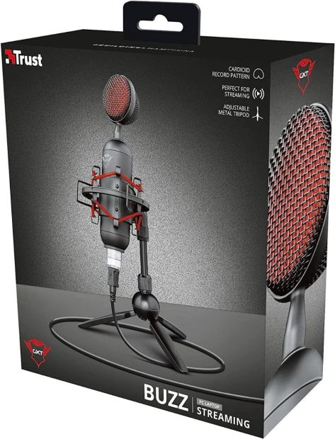 Trust Gaming GXT 244 Buzz Gaming Mikrofon mit Ständer Trust Gaming GXT 244 Buzz Gaming Mikrofon mit Ständer