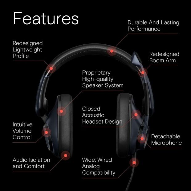 EPOS Geschlossene H6Pro Gaming Kopfhörer mit Mikrofon Headset