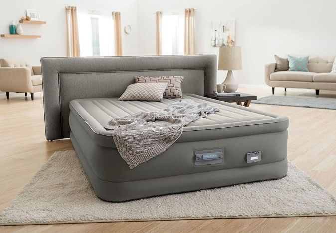 Intex Luftbett 2 Personen mit Pumpe Reisebett Luftmatratze 203 x 152 x 46 cm