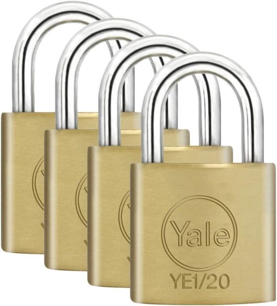 Yale® Vorhängeschloss Messing Vorhangschloss 20mm Hangschloss