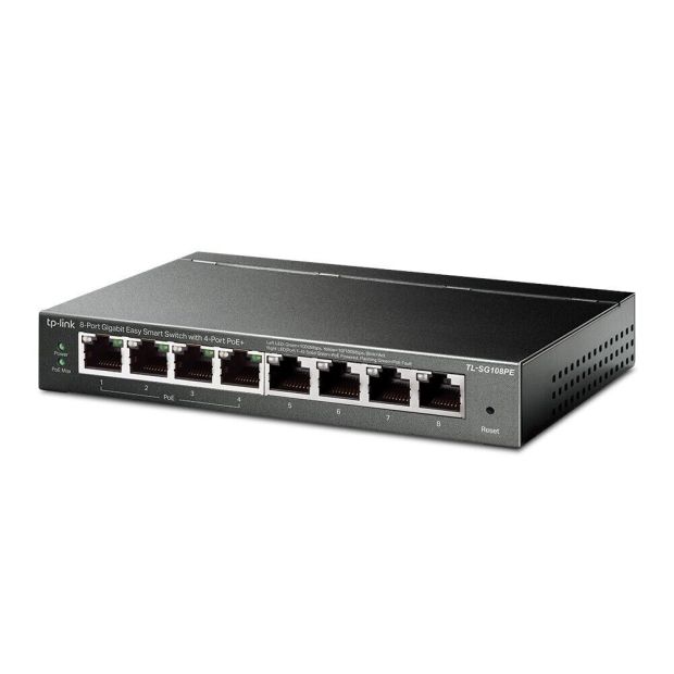  TP-Link TL-SG108PE Managed PoE Switch, 8 Port Gigabit Network [B-WARE]