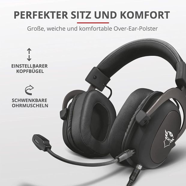Trust Gaming Headset GXT 414 mit Mikrofon -Kopfhörer mit Einstellbarer Kopfbügel