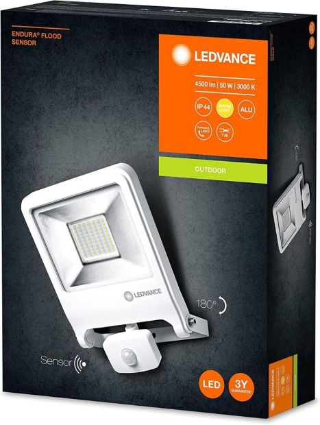 Ledvance Led Fluter Scheinwerfer Wandleuchte mit Bewegungssensor 50W