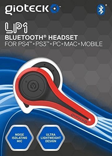 Gioteck LP1 Wireless On-Ear Headset Bluetooth Kopfhörer für Playstation 4 Rot