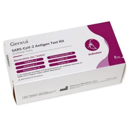 Genrui Corona Schnelltest Selbsttest Covid-19 Antigen [5 Stück]