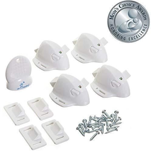 Dreambaby G855 Selbstklebende Kindersicherung Set 4 Schlösser 1 Schlüssel Dreambaby G855 Selbstklebende Kindersicherung Set 4 Schlösser 1 Schlüssel