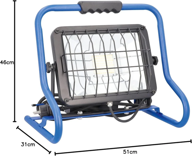 as-Schwabe SLIMLINE LED Baustrahler 80W 6800lm Arbeitsleuchte Flutlicht 46428