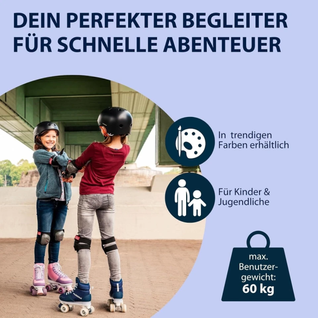 HUDORA LED Roller Skates Rollschuhe Leucht Kinderrollschuhe für Jungen/Mädchen