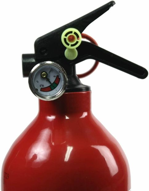 Anaf Feuerlöscher Pulverlöscher mit Manometer Messingarmatur 
