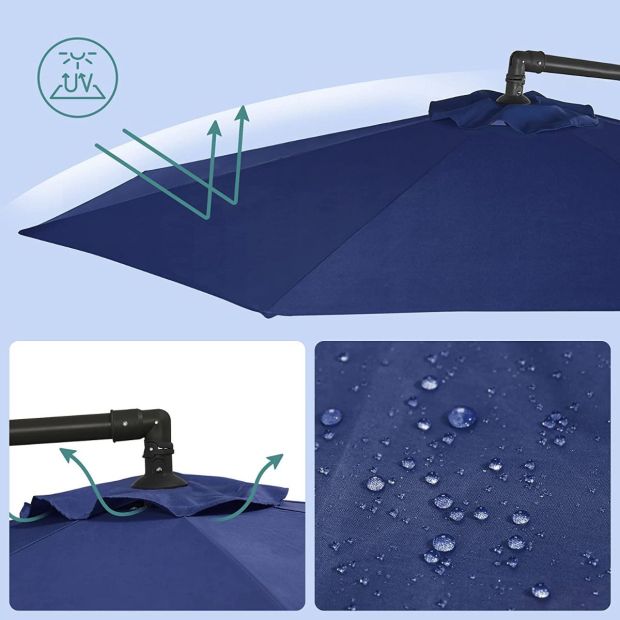Songmics Sonnenschirm Gartenschirm Ampelschirm mit Ständer 300 cm Songmics Sonnenschirm Gartenschirm Ampelschirm mit Ständer 300 cm