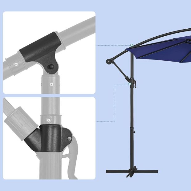Songmics Sonnenschirm Gartenschirm Ampelschirm mit Ständer 300 cm Songmics Sonnenschirm Gartenschirm Ampelschirm mit Ständer 300 cm