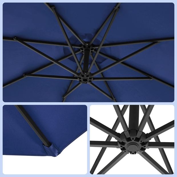 Songmics Sonnenschirm Gartenschirm Ampelschirm mit Ständer 300 cm Songmics Sonnenschirm Gartenschirm Ampelschirm mit Ständer 300 cm