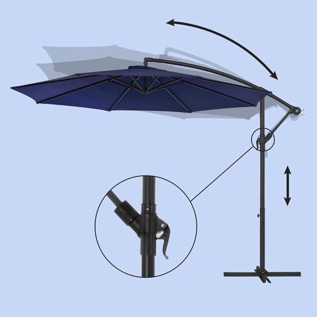 Songmics Sonnenschirm Gartenschirm Ampelschirm mit Ständer 300 cm Songmics Sonnenschirm Gartenschirm Ampelschirm mit Ständer 300 cm