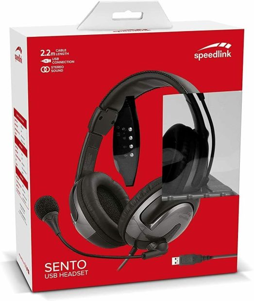 Speedlink SENTO USB Headset – Stereo-PC-Headset mit Kabelfernbedienung Speedlink SENTO USB Headset – Stereo-PC-Headset mit Kabelfernbedienung