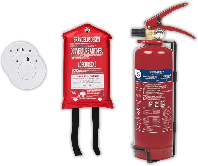 Smartwares Feuerlöscher Brandschutz Set mit 2 Rauchmelder Smartwares Feuerlöscher Brandschutz Set mit 2 Rauchmelder