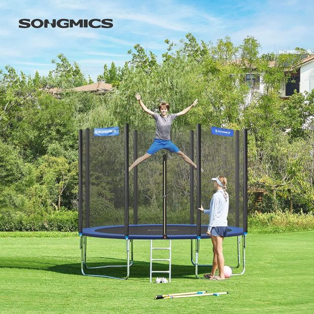 SONGMICS Trampolin Ø 366 cm Gartentrampolin mit Sicherheitsnetz bis 150 kg SONGMICS Trampolin Ø 366 cm Gartentrampolin mit Sicherheitsnetz bis 150 kg