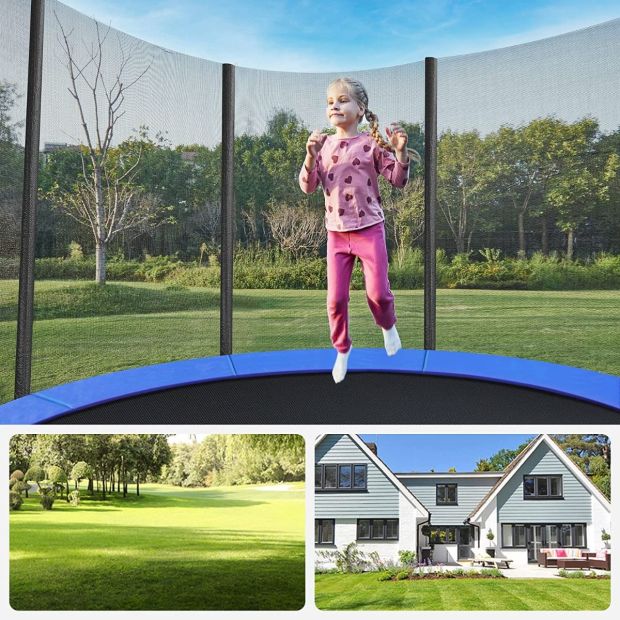 SONGMICS Trampolin Ø 366 cm Gartentrampolin mit Sicherheitsnetz bis 150 kg SONGMICS Trampolin Ø 366 cm Gartentrampolin mit Sicherheitsnetz bis 150 kg